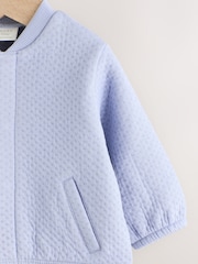 Blue Baby Textured Bomber Jacket (0mths-2yrs) - Image 3 of 7