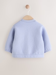 Blue Baby Textured Bomber Jacket (0mths-2yrs) - Image 4 of 7