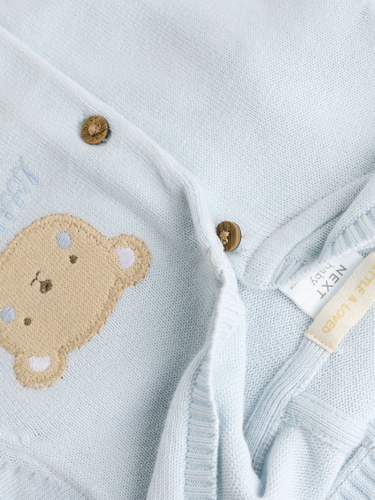 Blue 100% Cotton Cardigan (0mths-2yrs) - Image 8 of 9