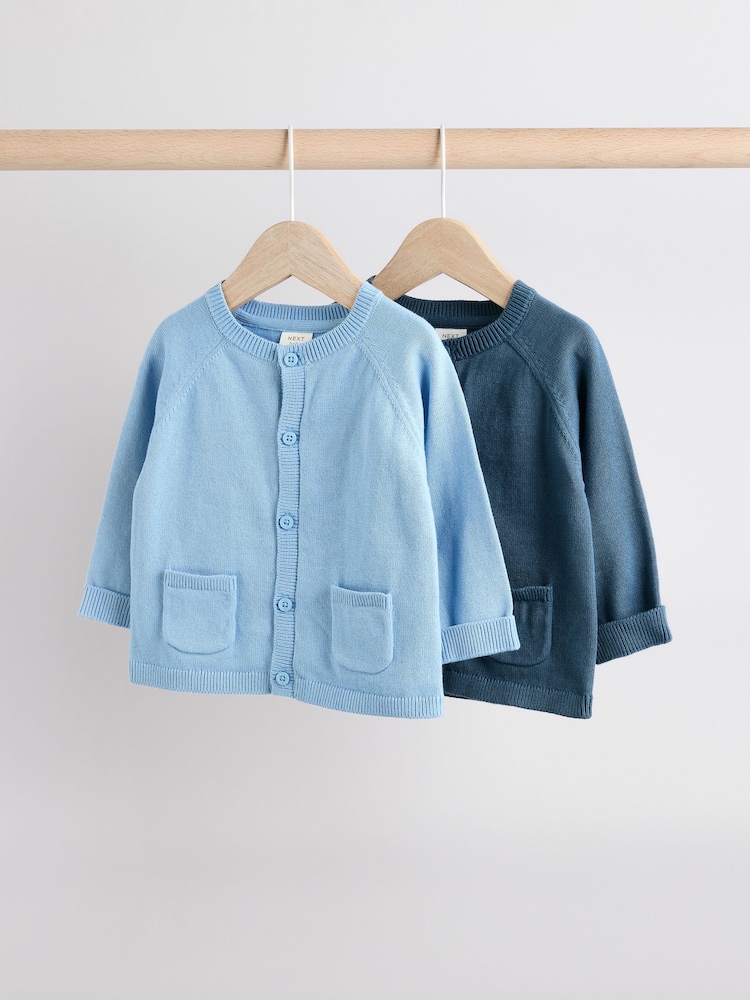 Blau - 100 % Baumwoll-Cardigans im 2er-Pack (0 Monate-3 Jahre) - Bild 1 von 9 Blau - 100 % Baumwoll-Cardigans im 2er-Pack (0 Monate-3 Jahre) - Bild 1 von 9