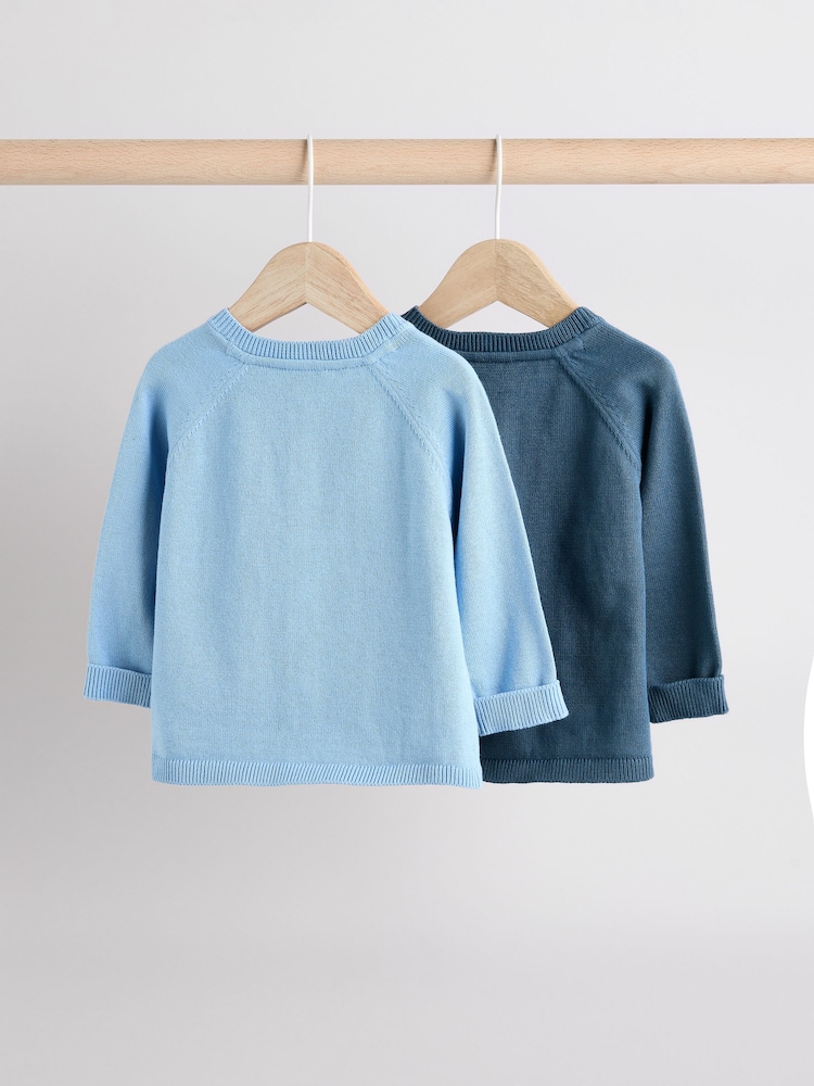 Blau - 100 % Baumwoll-Cardigans im 2er-Pack (0 Monate-3 Jahre) - Bild 2 von 9 Blau - 100 % Baumwoll-Cardigans im 2er-Pack (0 Monate-3 Jahre) - Bild 2 von 9