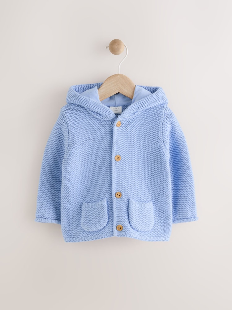 Blue Baby Knitted Hooded Cardigan (0mths-2yrs) - Image 1 of 5