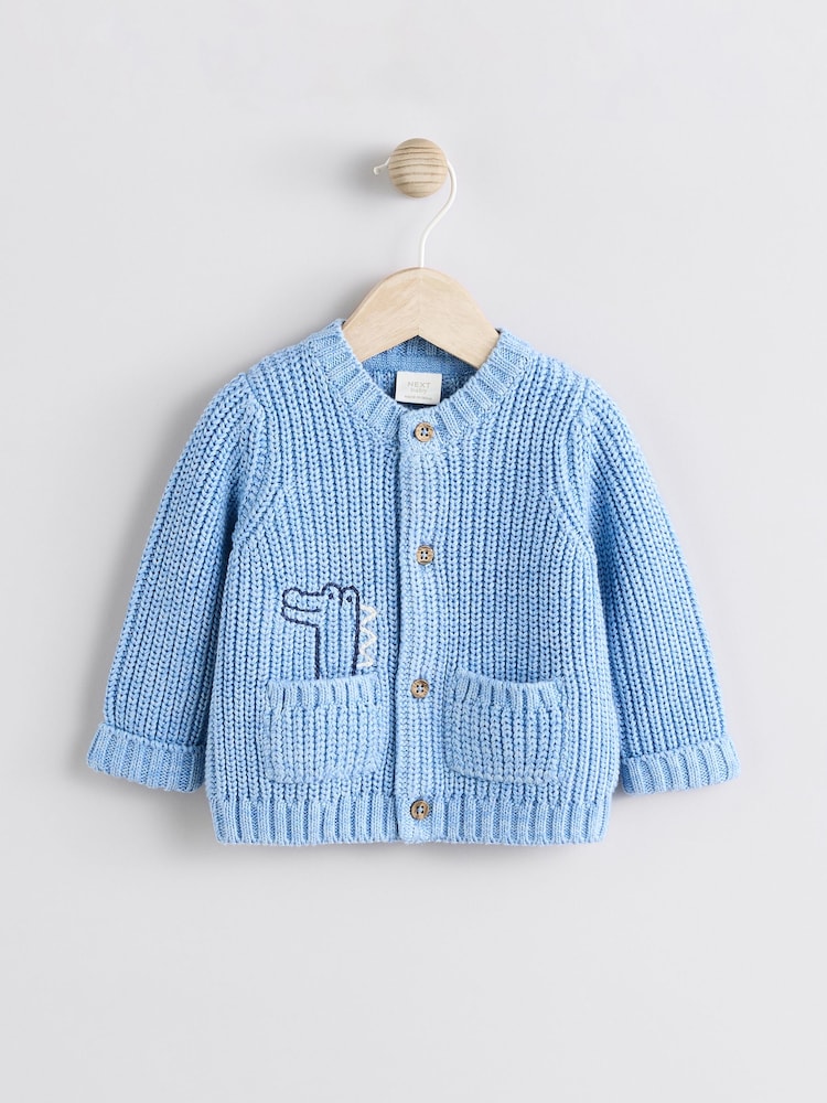 Blue Crocodile 100% Cotton Cardigan (0mths-2yrs) - Image 2 of 7