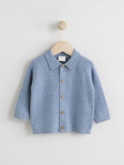 Blue Baby Zip Front Knitted Shaket Cardigan (0mths-2yrs) - Image 1 of 6