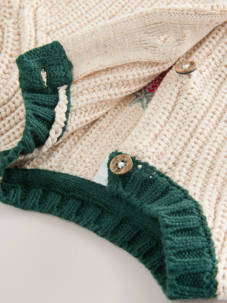 Natural 100% Cotton Cardigan (0mths-2yrs) - Image 4 of 6