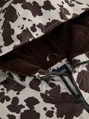Regatta Chocolate Brown Oversized Waterproof Borg Fleece Lined Changing Robe - Image 9 of 10