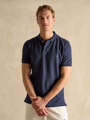 Joules Woody Navy Cotton Pique Polo Shirt - Image 1 of 8