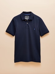 Joules Woody Navy Cotton Pique Polo Shirt - Image 10 of 10