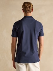 Joules Woody Navy Cotton Pique Polo Shirt - Image 2 of 8
