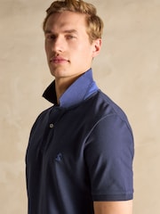 Joules Woody Navy Cotton Pique Polo Shirt - Image 5 of 8