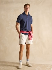 Joules Woody Navy Cotton Pique Polo Shirt - Image 7 of 8