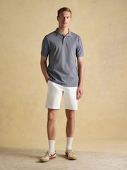 Joules Woody Grey Cotton Pique Polo Shirt - Image 3 of 8
