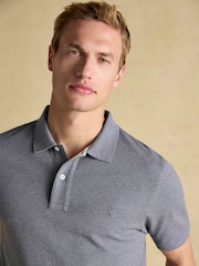 Joules Woody Grey Cotton Pique Polo Shirt - Image 4 of 8