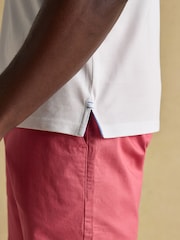 Joules Woody White Cotton Pique Polo Shirt - Image 7 of 8