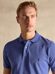 Joules Woody Dark Blue Cotton Pique Polo Shirt - Image 3 of 8