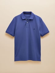 Joules Woody Dark Blue Cotton Pique Polo Shirt - Image 8 of 8