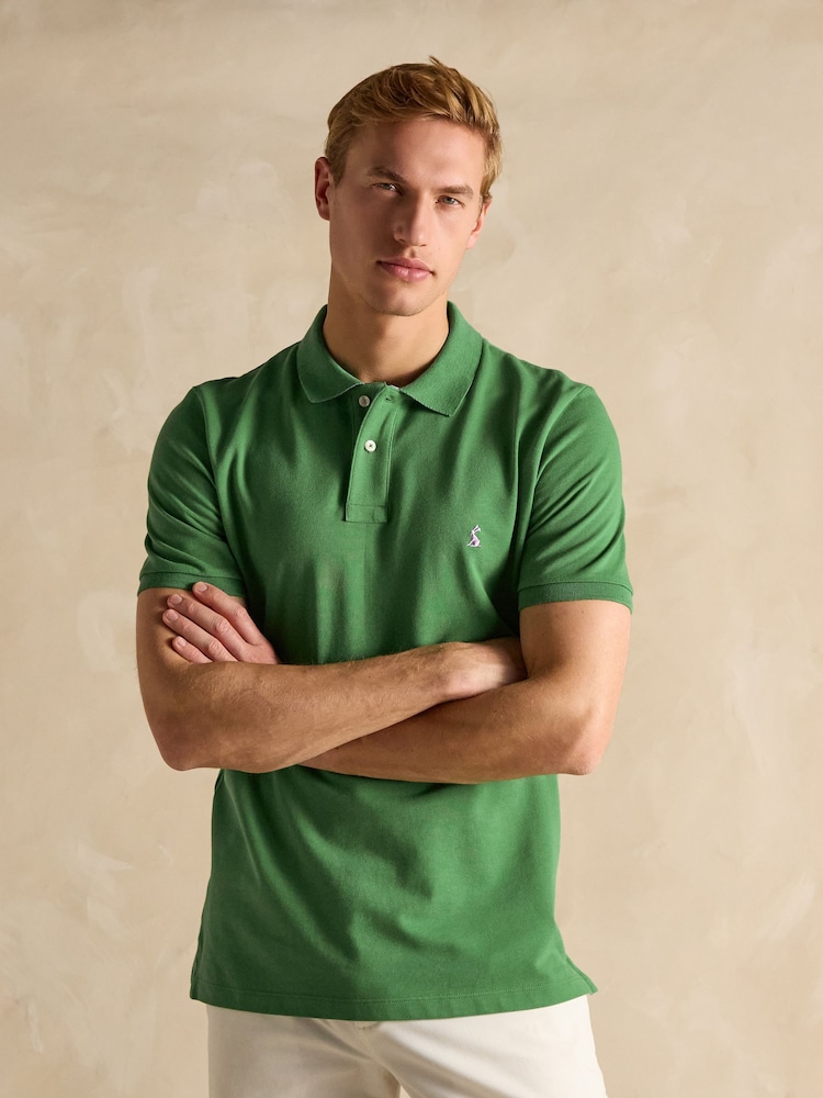 Joules Woody Bright Green Cotton Pique Polo Shirt - Image 1 of 8