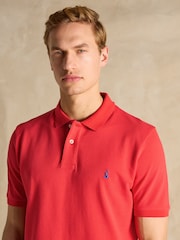 Joules Woody Red Cotton Pique Polo Shirt - Image 5 of 8
