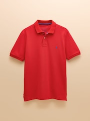 Joules Woody Red Cotton Pique Polo Shirt - Image 8 of 8