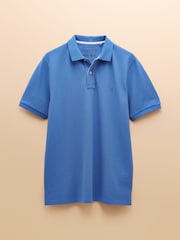 Joules Woody Light Blue Cotton Pique Polo Shirt - Image 9 of 9