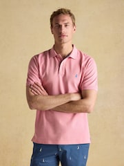 Рожевий - Сорочка-поло Joules Woody Cotton Pique - Image 1 of 8