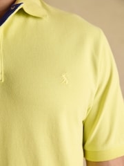 Joules Woody Yellow Cotton Pique Polo Shirt - Image 6 of 9