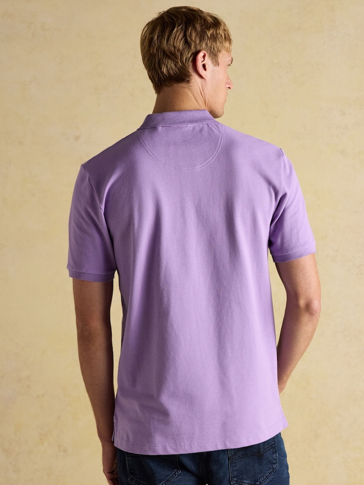 Joules Woody Purple Cotton Pique Polo Shirt - Image 2 of 9