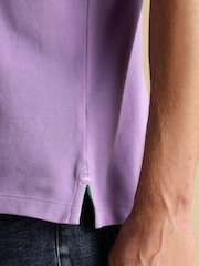 Joules Woody Purple Cotton Pique Polo Shirt - Image 5 of 9