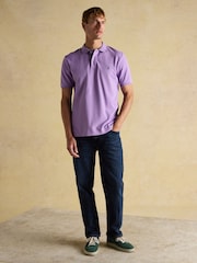 Joules Woody Purple Cotton Pique Polo Shirt - Image 6 of 9