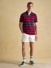 Joules Woody Red Stripe Cotton Pique Polo Shirt - Image 3 of 9
