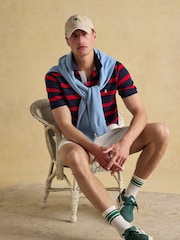 Joules Woody Red Stripe Cotton Pique Polo Shirt - Image 4 of 9