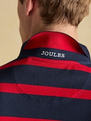 Joules Woody Red Stripe Cotton Pique Polo Shirt - Image 8 of 9