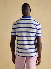 Joules Woody Blue/White Stripe Cotton Pique Polo Shirt - Image 2 of 7
