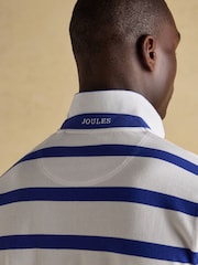 Joules Woody Blue/White Stripe Cotton Pique Polo Shirt - Image 5 of 7