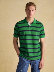 Grün gestreift - Joules Woody Polo-Shirt aus Baumwoll-Piqué - Bild 1 von 8