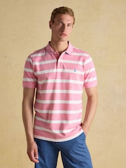 Rosa gestreift - Joules Woody Polo-Shirt aus Baumwoll-Piqué - Bild 1 von 9