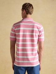 Rosa gestreift - Joules Woody Polo-Shirt aus Baumwoll-Piqué - Bild 2 von 9