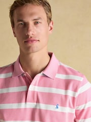 Rosa gestreift - Joules Woody Polo-Shirt aus Baumwoll-Piqué - Bild 4 von 9