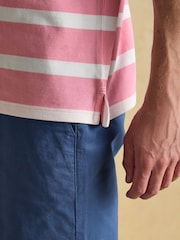Rosa gestreift - Joules Woody Polo-Shirt aus Baumwoll-Piqué - Bild 8 von 9