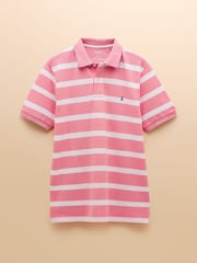 Rosa gestreift - Joules Woody Polo-Shirt aus Baumwoll-Piqué - Bild 9 von 9