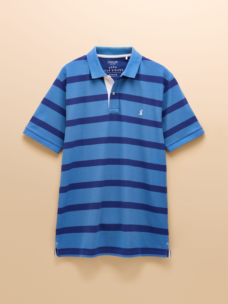 Gestreift, Blau - Joules Woody Polo-Shirt aus Baumwoll-Piqué - Bild 7 von 7