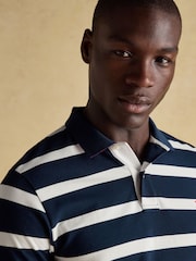 Joules Woody Navy/White Cotton Pique Polo Shirt - Image 7 of 9