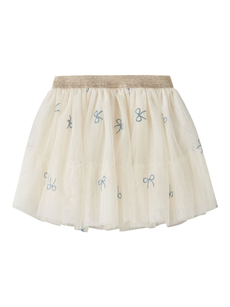 Name It White Bow Printed Tulle Skirt - Image 3 of 3 Name It White Bow Printed Tulle Skirt - Image 3 of 3