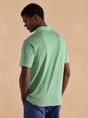 Joules Emmett Green Jersey Laundered Soft Touch Polo Shirt - Image 2 of 6