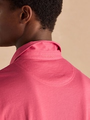 Joules Emmett Rose Pink Jersey Laundered Soft Touch Polo Shirt - Image 7 of 8