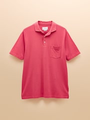 Joules Emmett Rose Pink Jersey Laundered Soft Touch Polo Shirt - Image 8 of 8