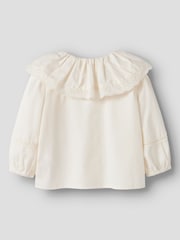 Name It White Collared Cotton Poplin Blouse - Image 4 of 5