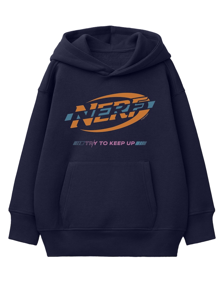 Rags & Rascals Blue Hasbro Nerf Try To Keep You Up Hoodie - Image 2 of 3