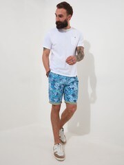 Joe Browns Blue Content Bold Floral Summer Shorts - Image 2 of 5
