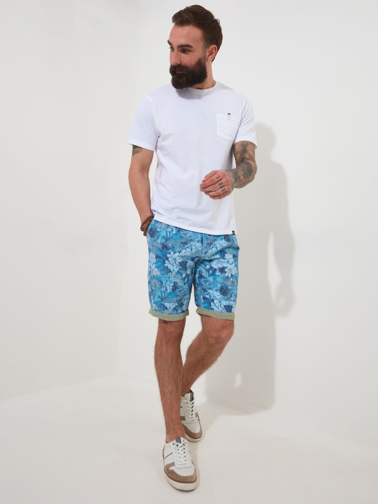Joe Browns Blue Content Bold Floral Summer Shorts - Image 2 of 5